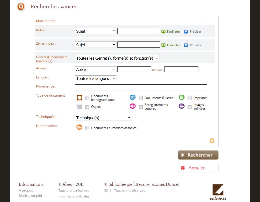 recherche avancée